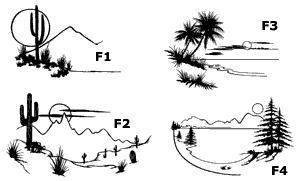 carved desert mountain scenes